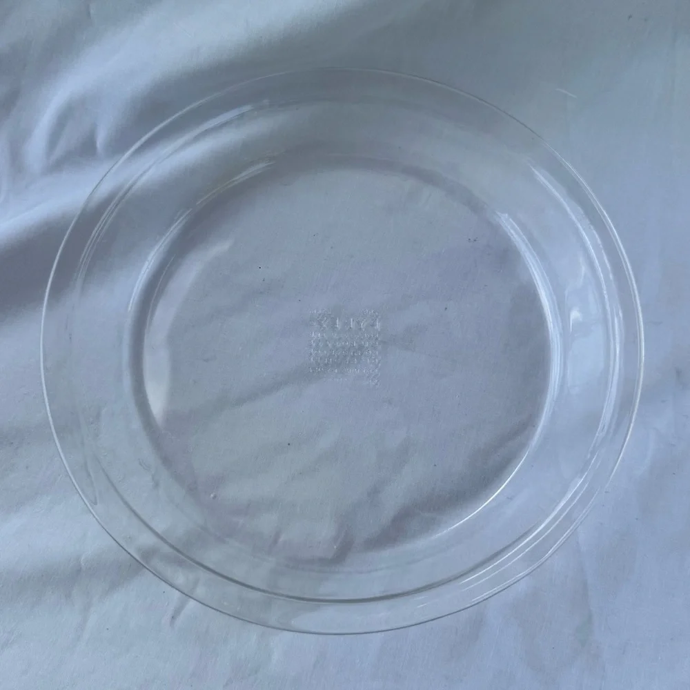 Pyrex Clear Glass Pie Dish Plate 209 9.5” Diameter